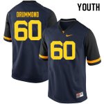 Youth West Virginia Mountaineers NCAA #60 Noah Drummond Navy Authentic Nike Stitched College Football Jersey AD15A76GL